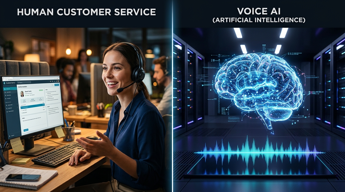 Voice AI vs Human Call Center
