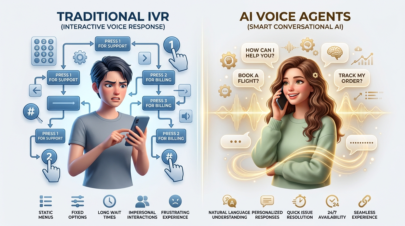 AI Voice Agents vs Traditional IVR Systems